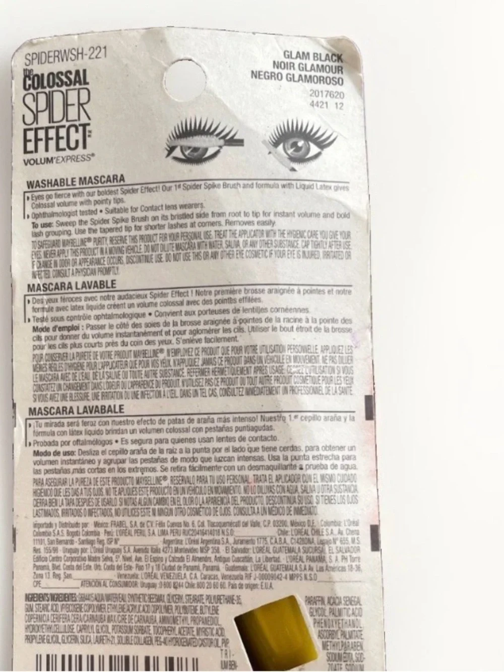 Maybelline Colossal Spider Effect Mascara 221 Glam Black Discontinued Sealed